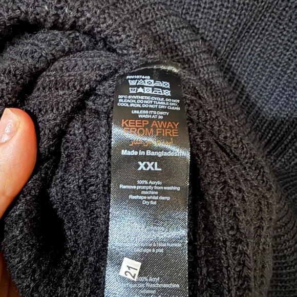 prettyLittlething mock neck black sweater plus size xxl - Picture 9 of 10